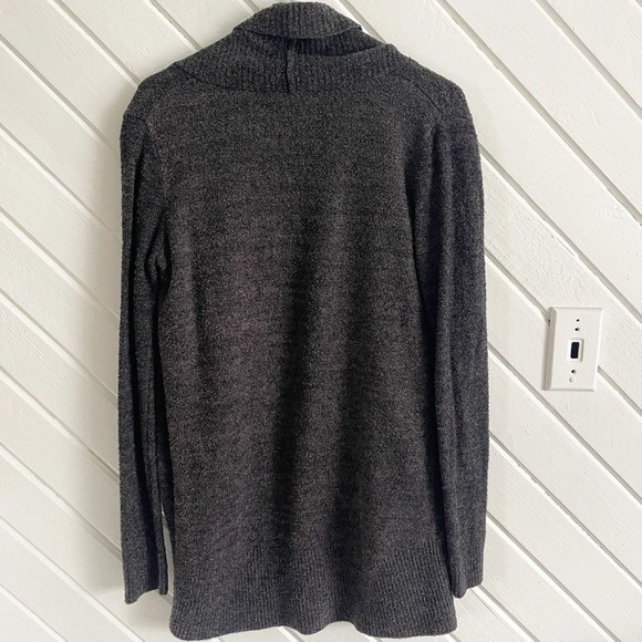 Barefoot Dreams CozyChic Lite Circle Cardigan in Black / Dark Grey Size Medium - Picture 8 of 8
